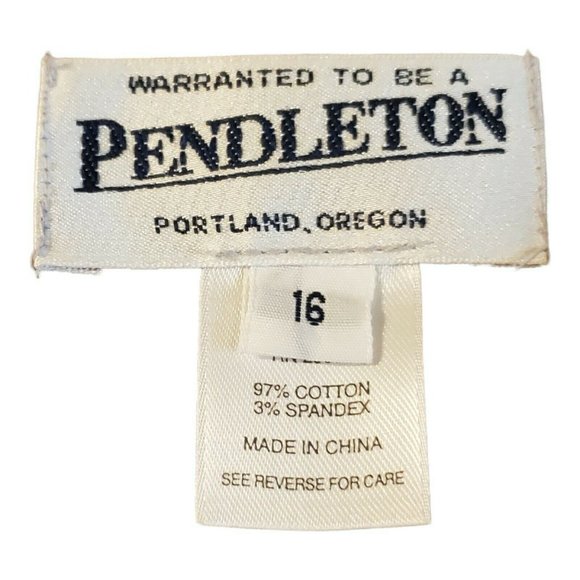 Pendleton 2 pc Jacket Pant Suit Women's Size 16 Soft Cotton Blend Y2K - Picture 4 of 12